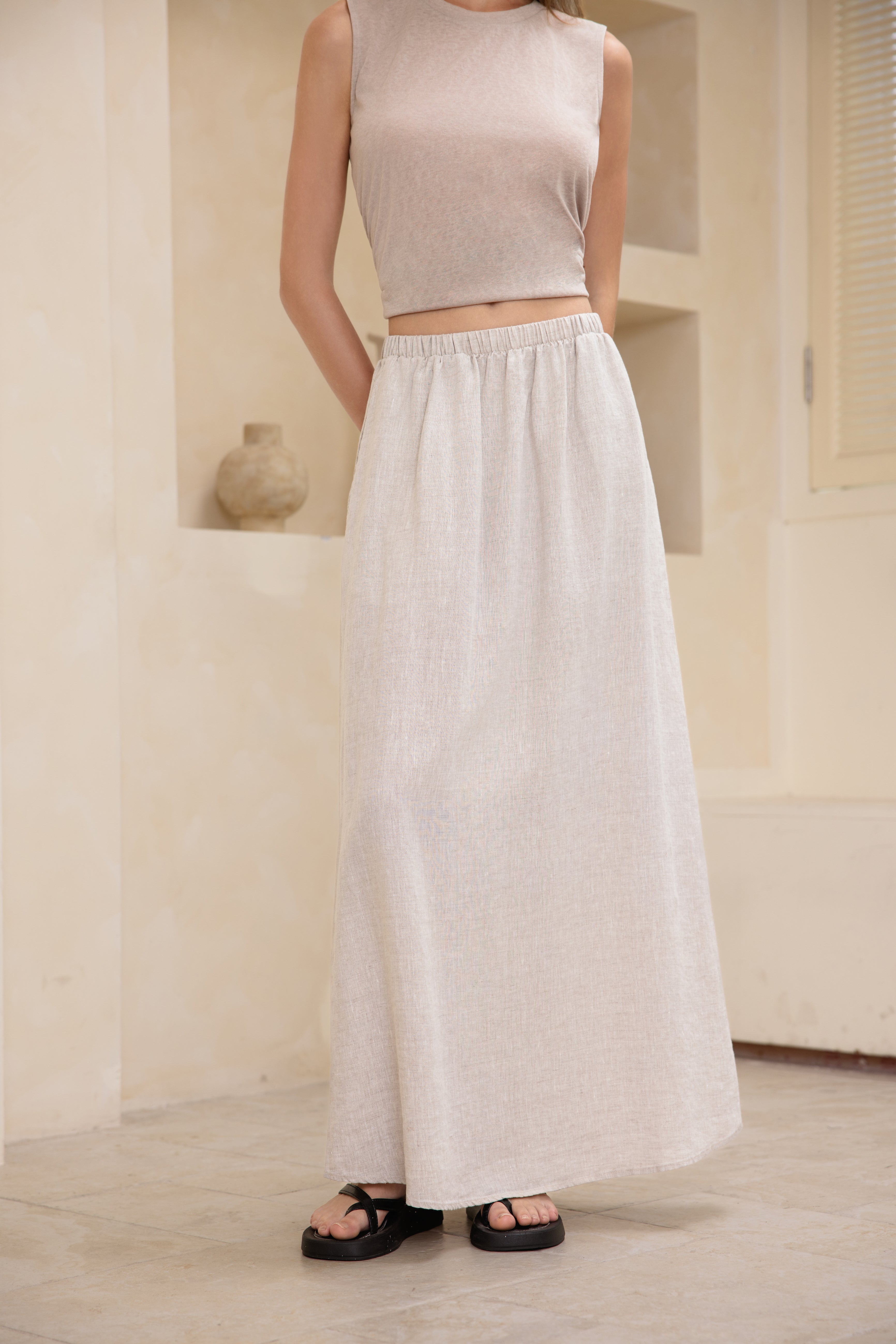 Linen Maxi Skirt