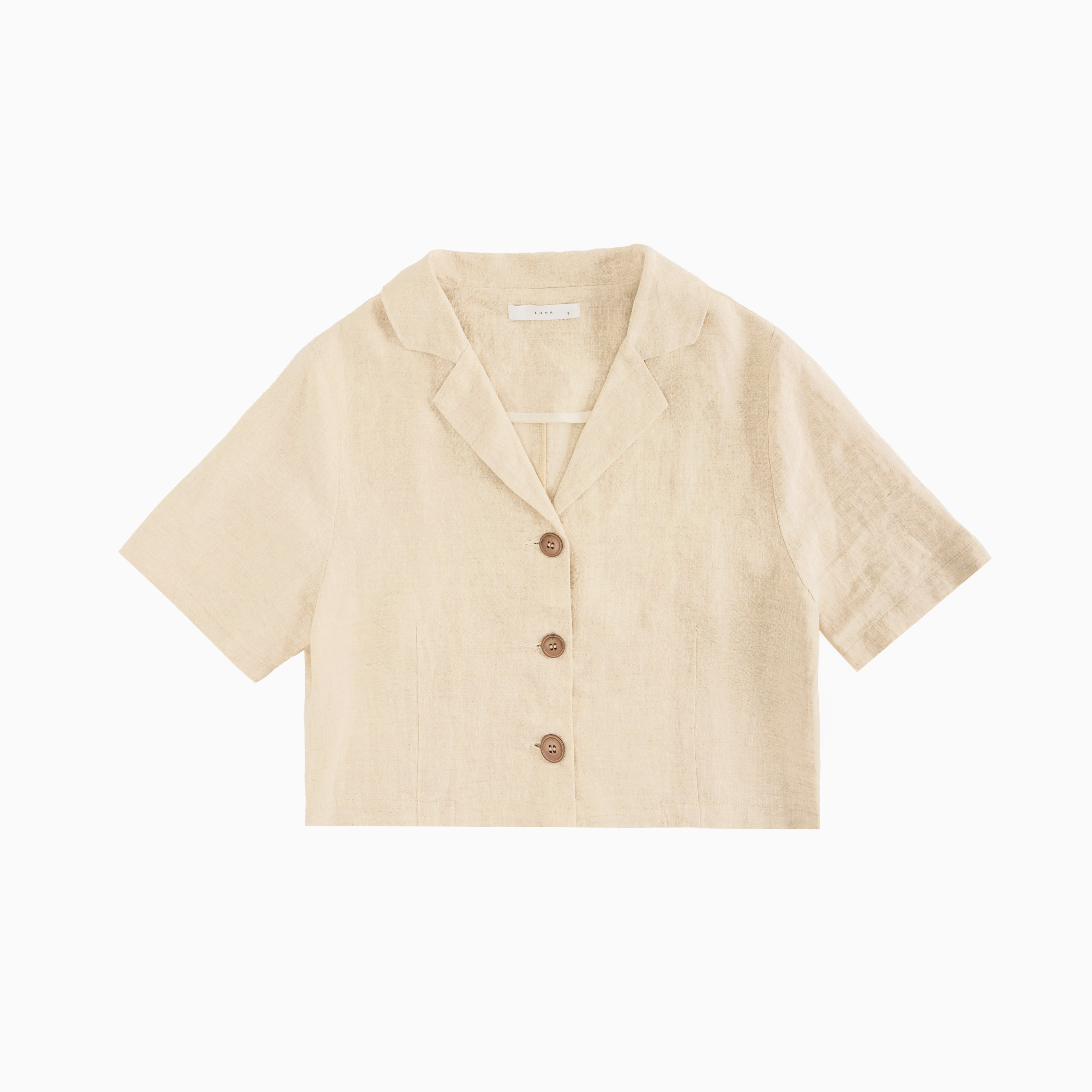 Linen Crop Top