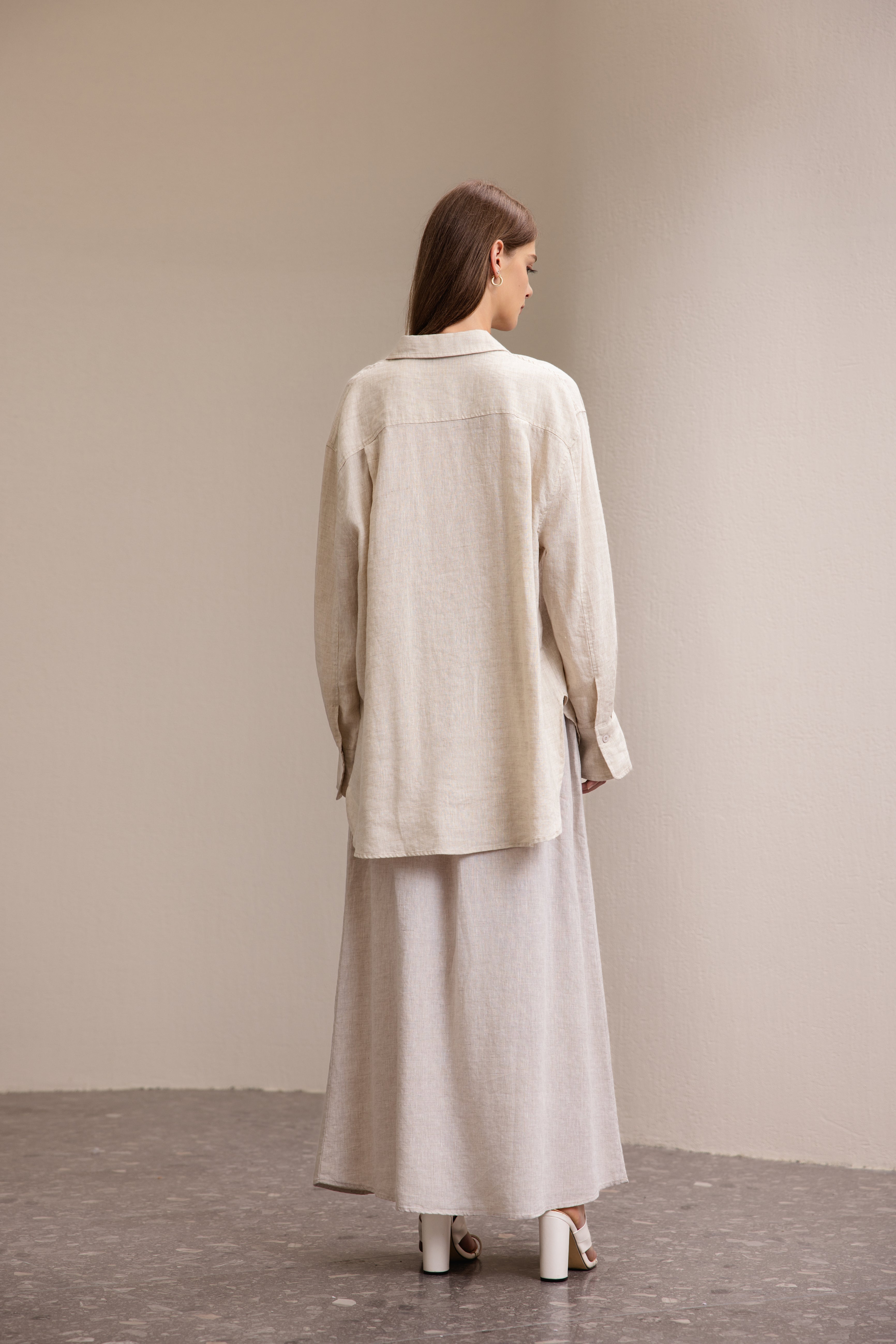 Linen Long Sleeve Button Down Shirt