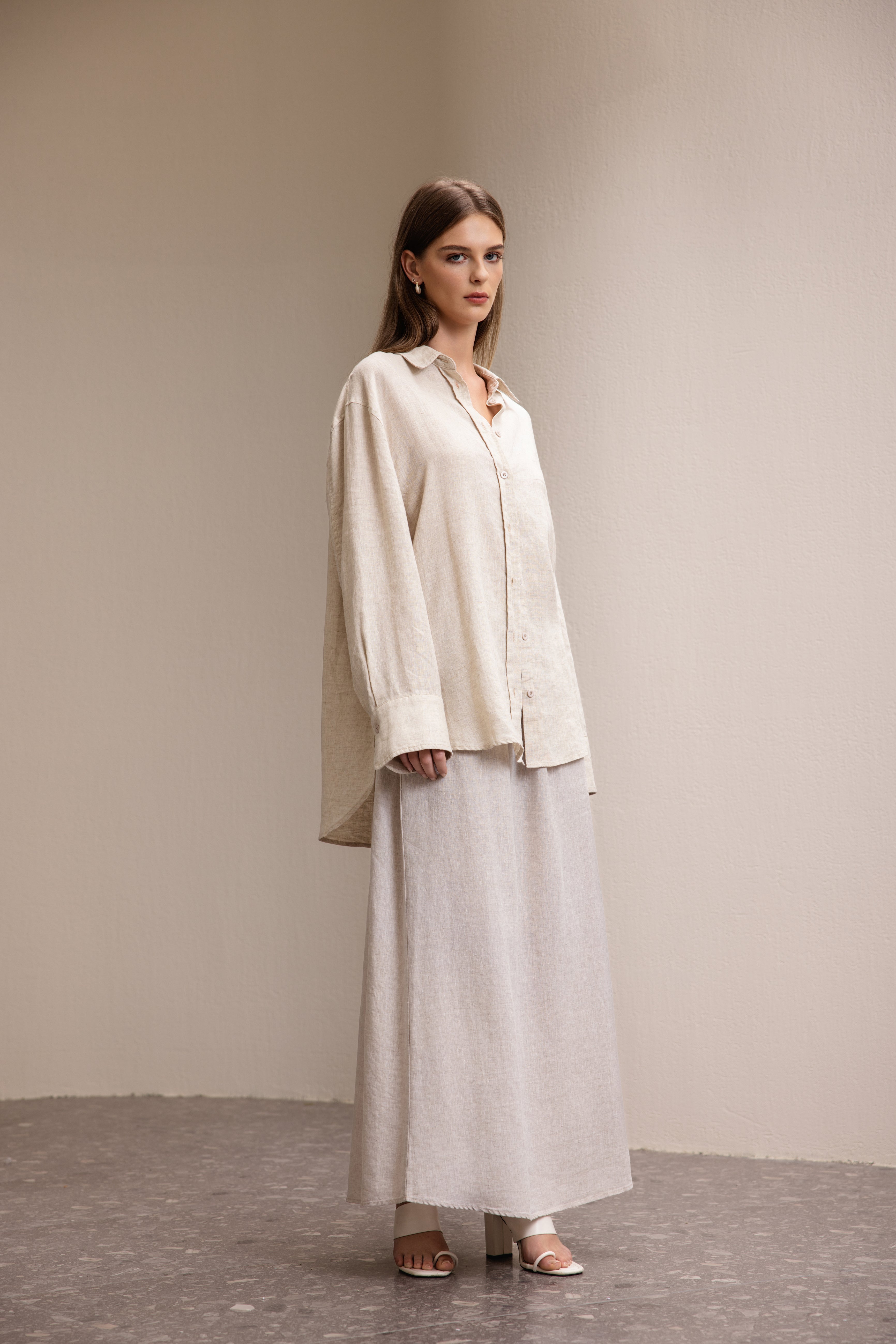 Linen Long Sleeve Button Down Shirt