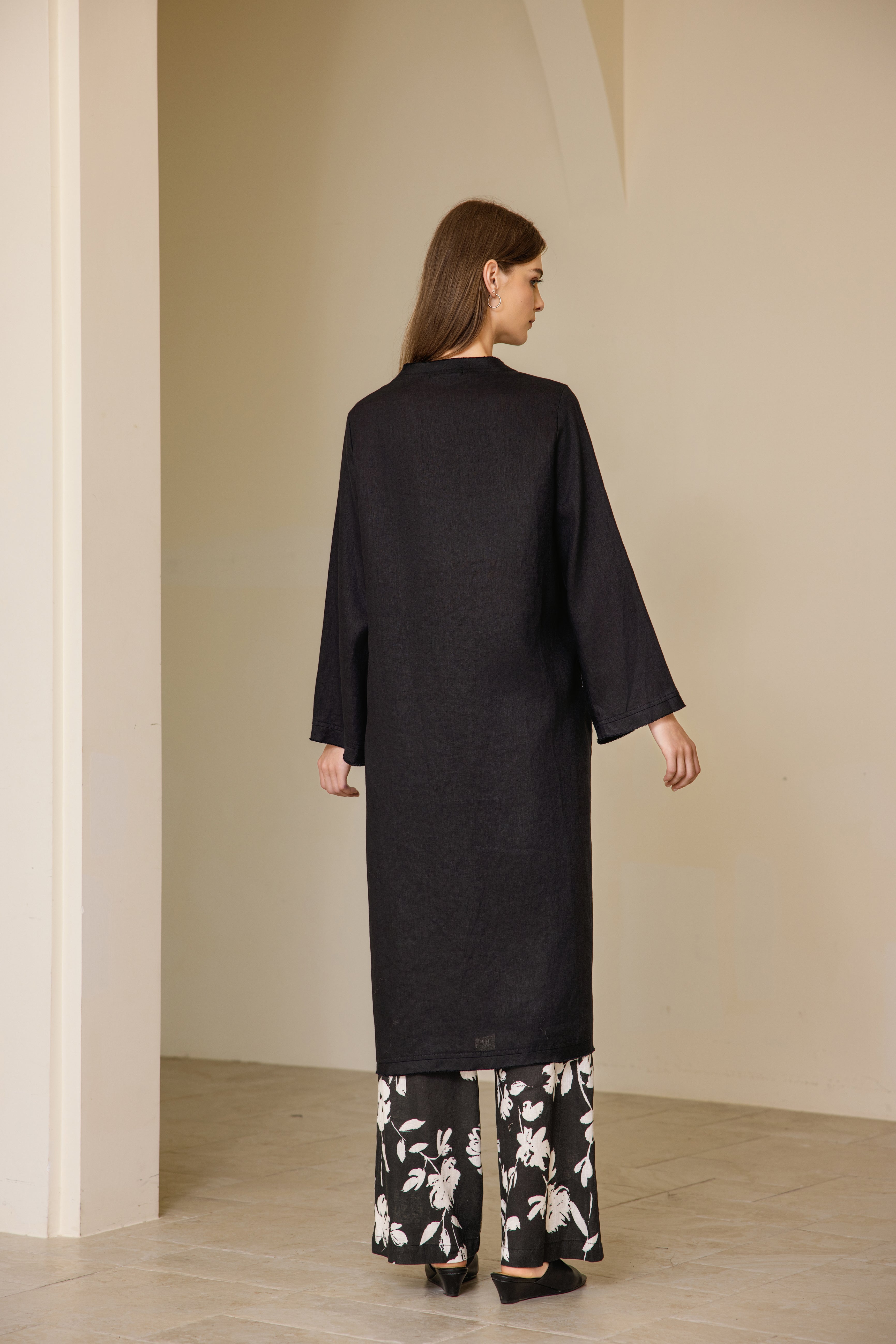 Linen Cardigan Long