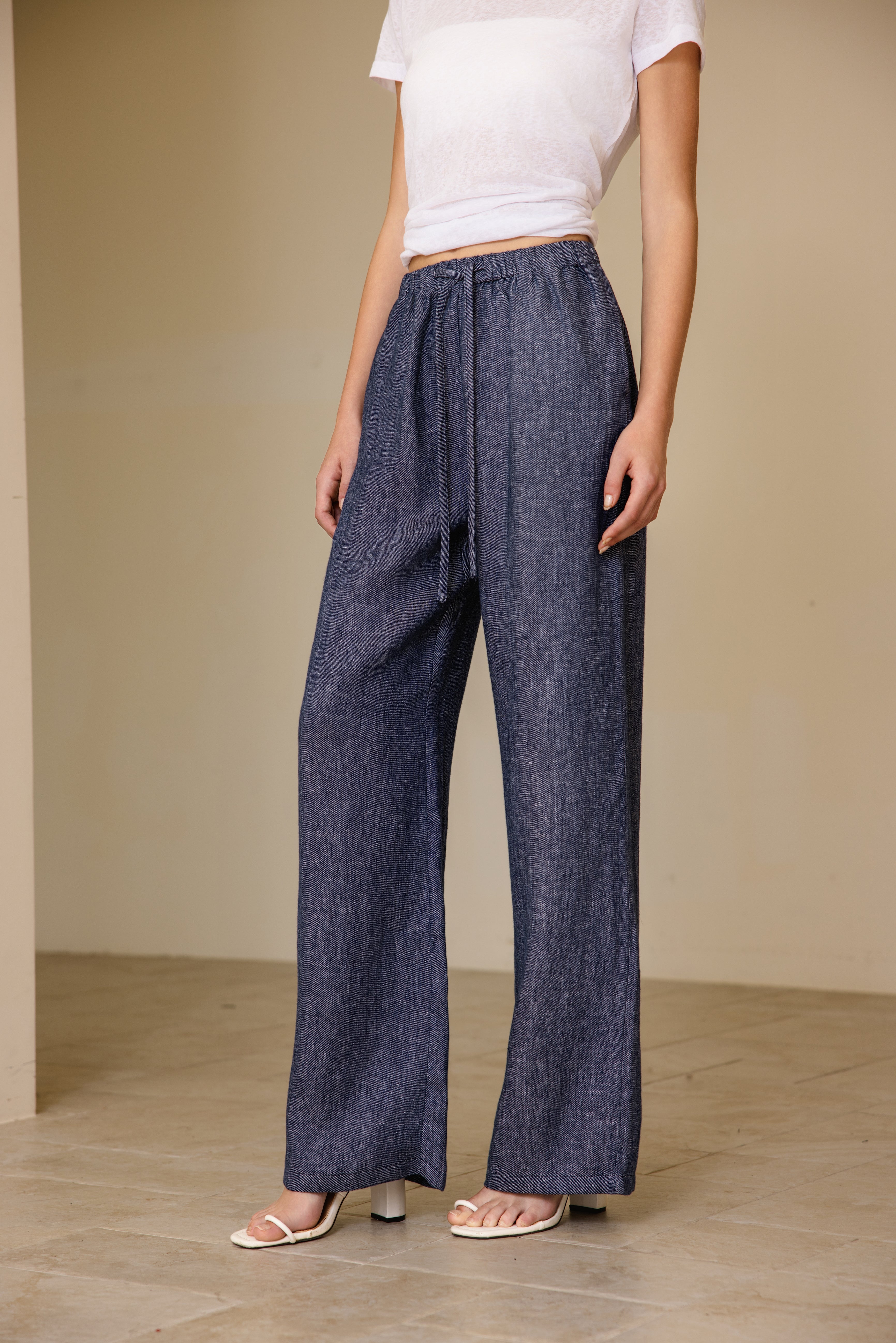 Linen Pants Navy