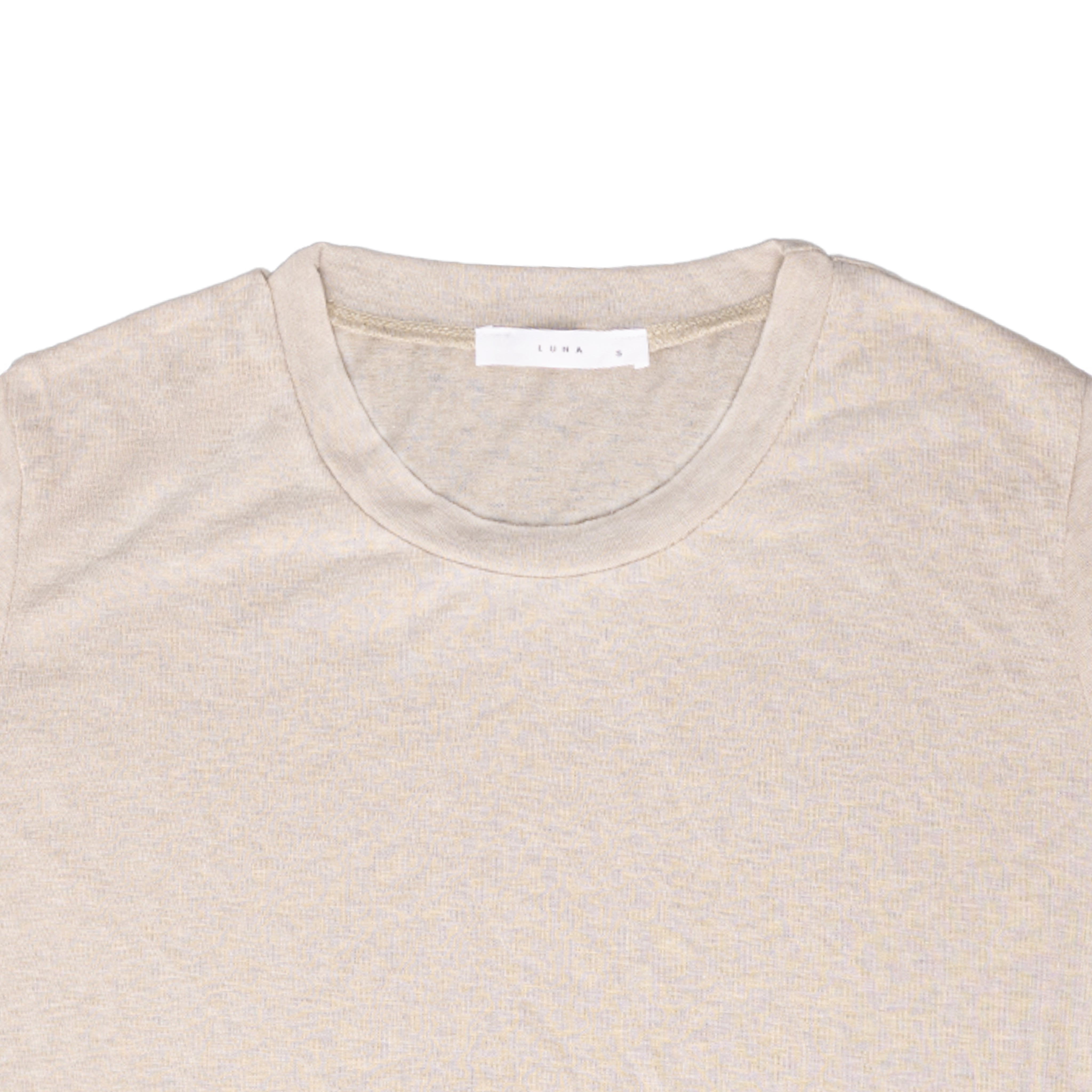 Short-sleeved linen t-shirt round-neck