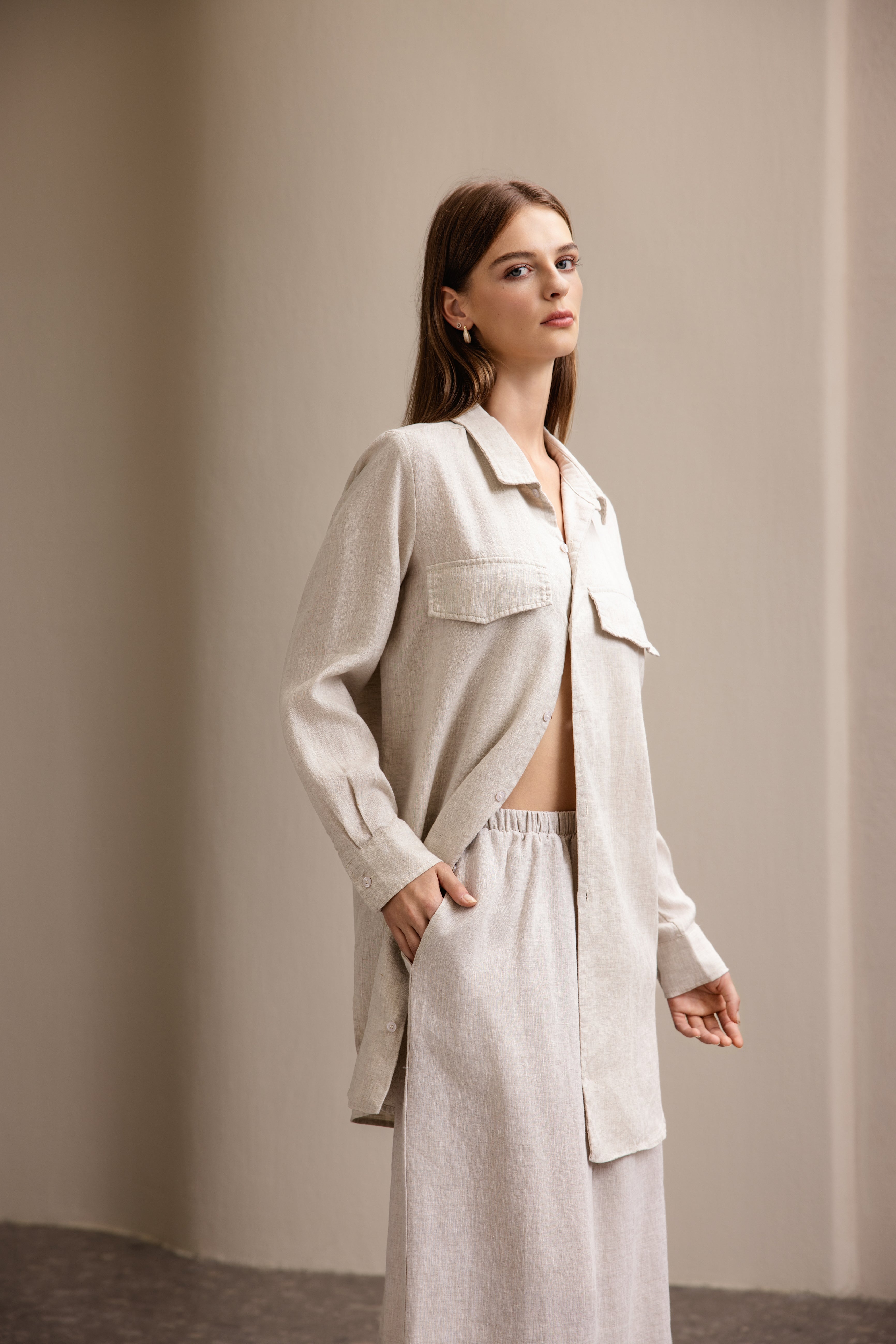 Linen Shirt Long