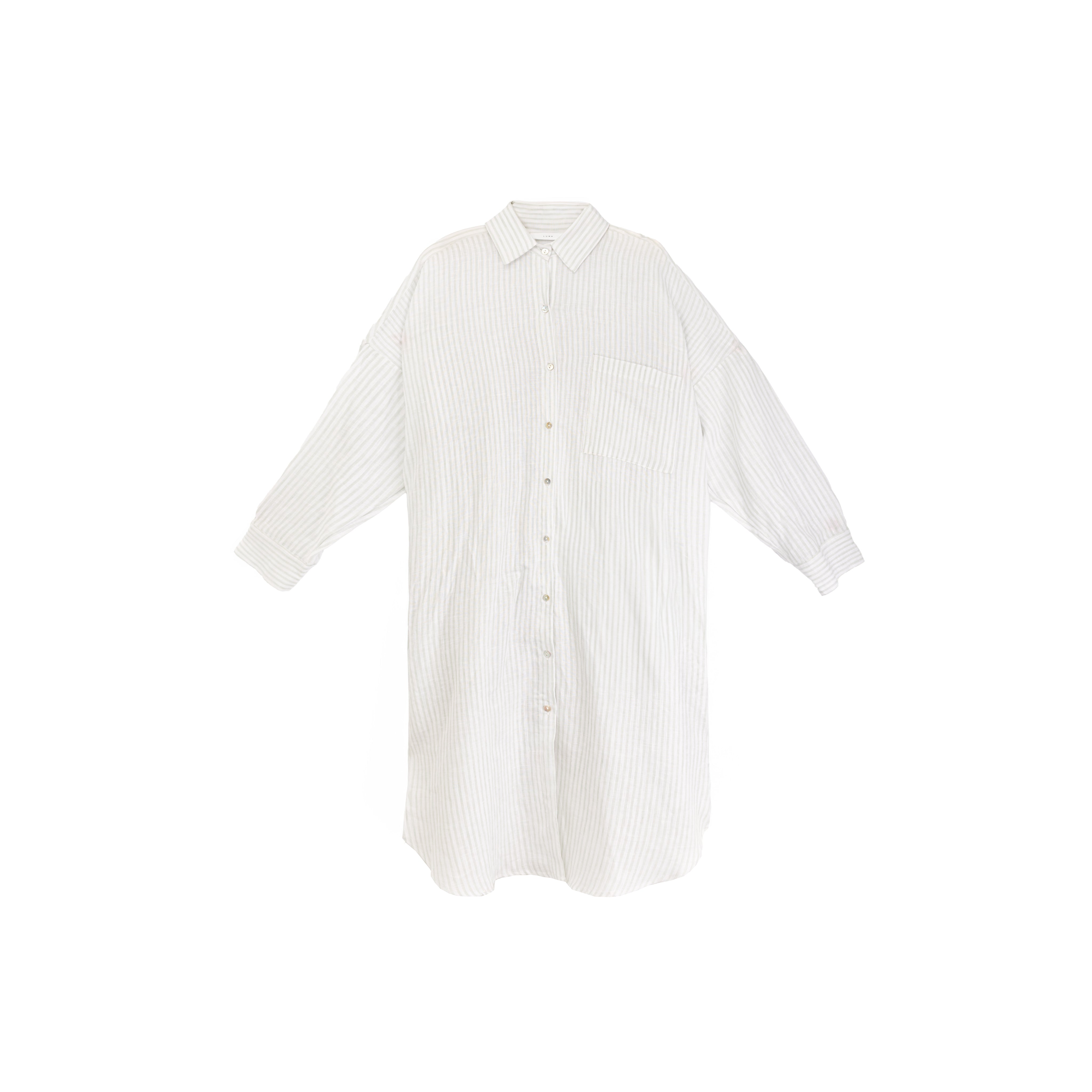 Linen Long Shirt Dress