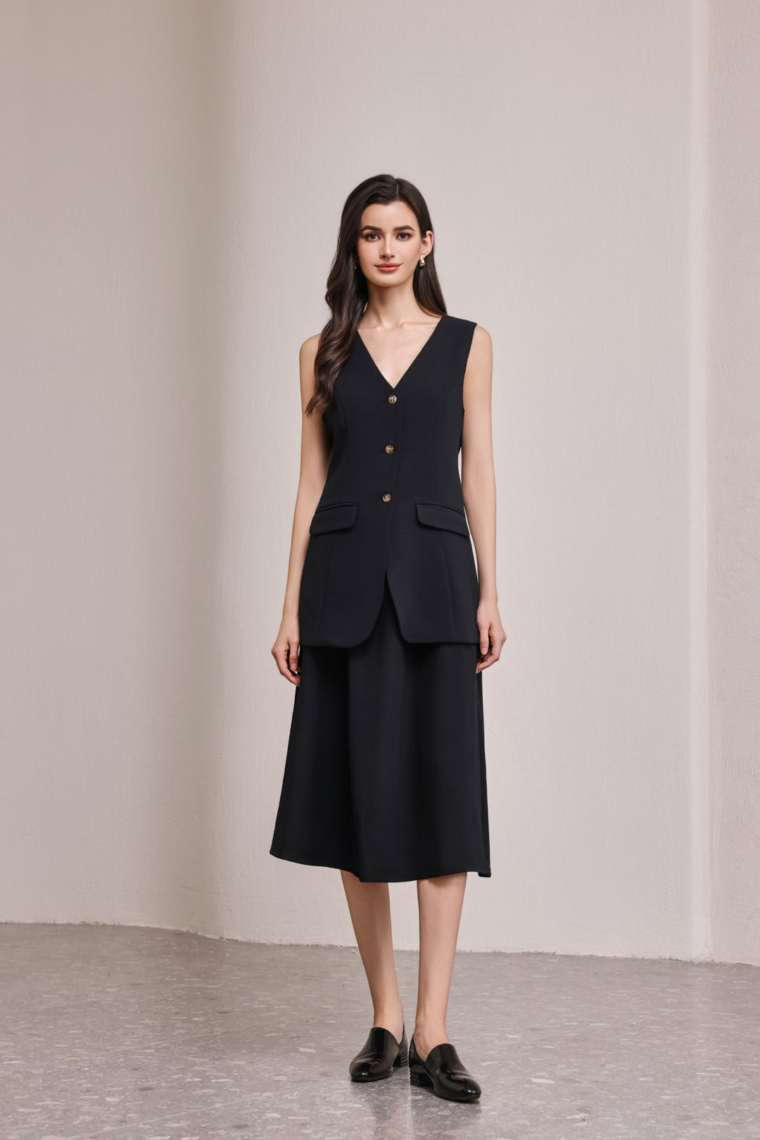 25114VL Office Lady Extra Long Vest
