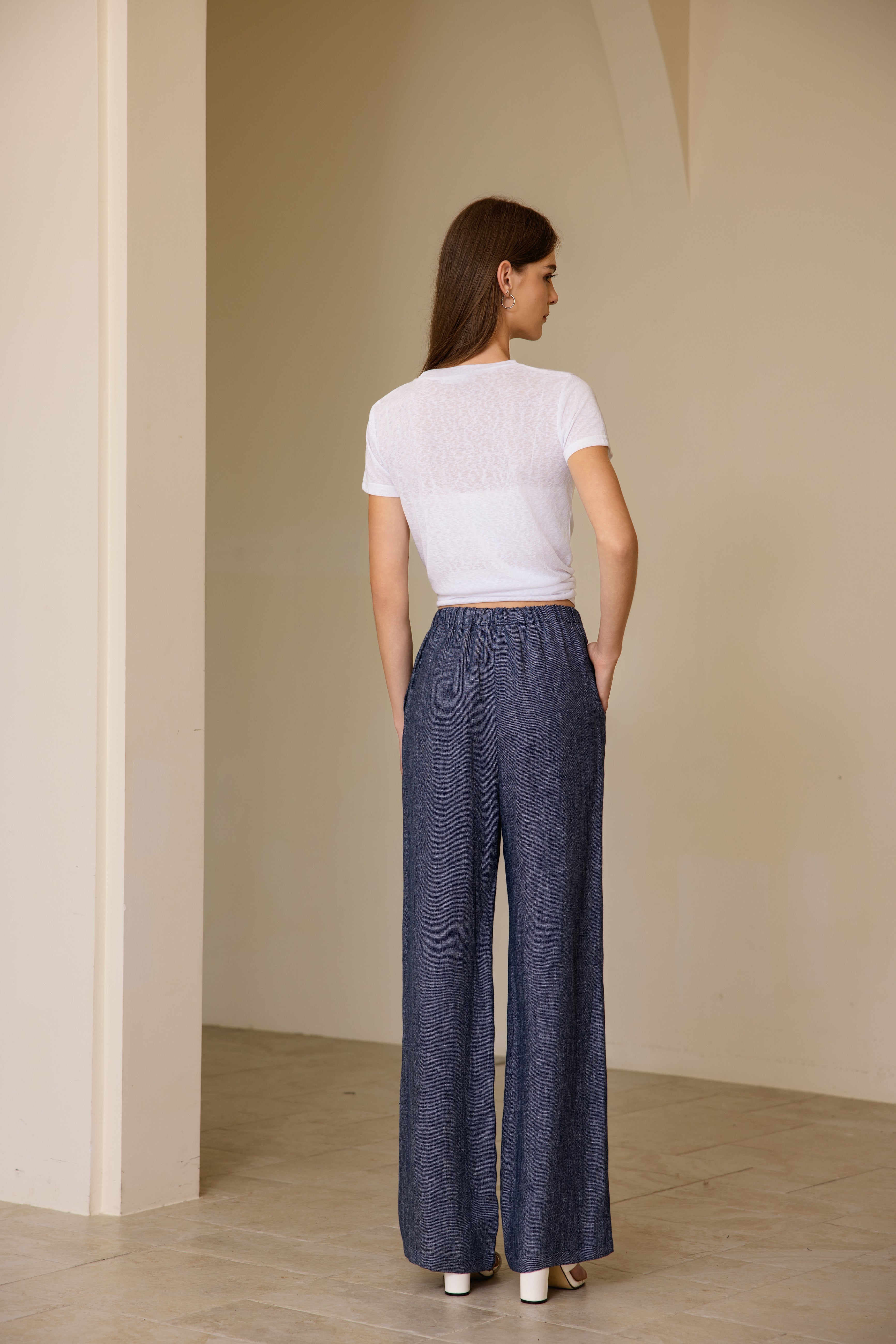 Linen Pants Navy