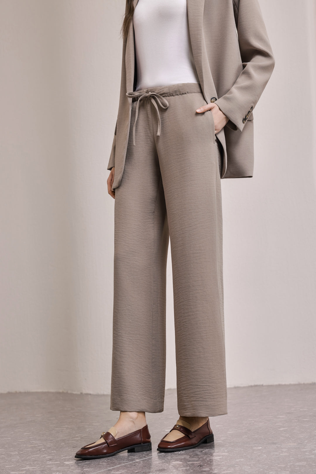 25203 Office Lady Pant With Elastic band