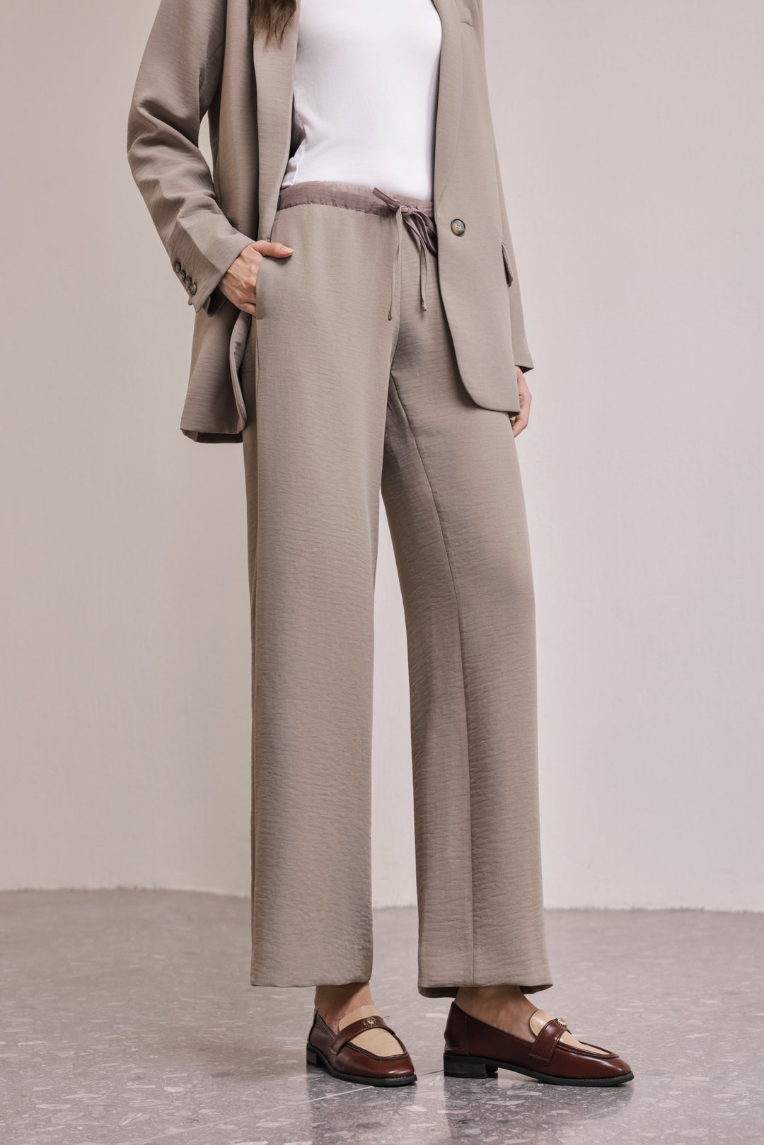 25203 Office Lady Pant With Elastic band