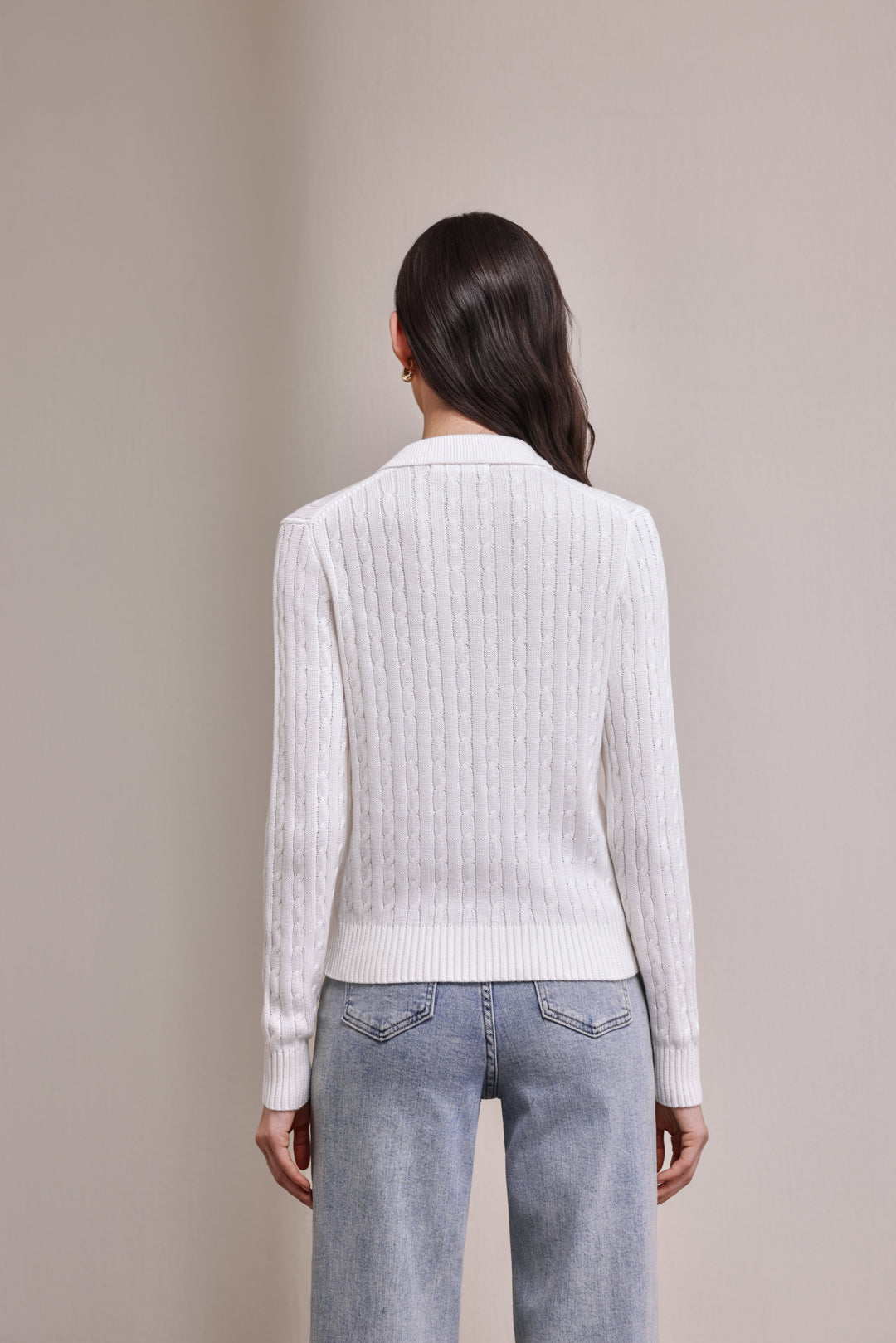 25221 Polo collar cardigan