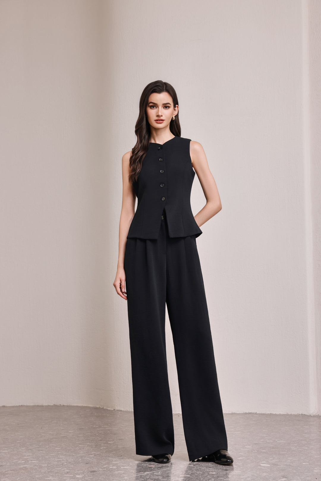 25117 Office Lady Pant With Button