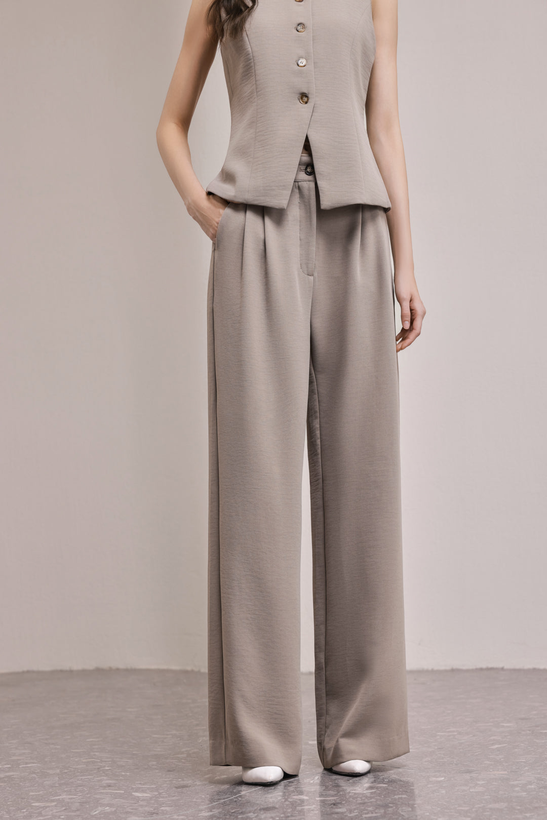 25117 Office Lady Pant With Button